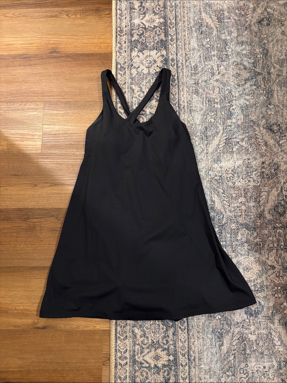 Black Athletic Racerback A-Line Dress